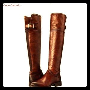 Vince Camuto Distressed Leather Over the Knee Boot